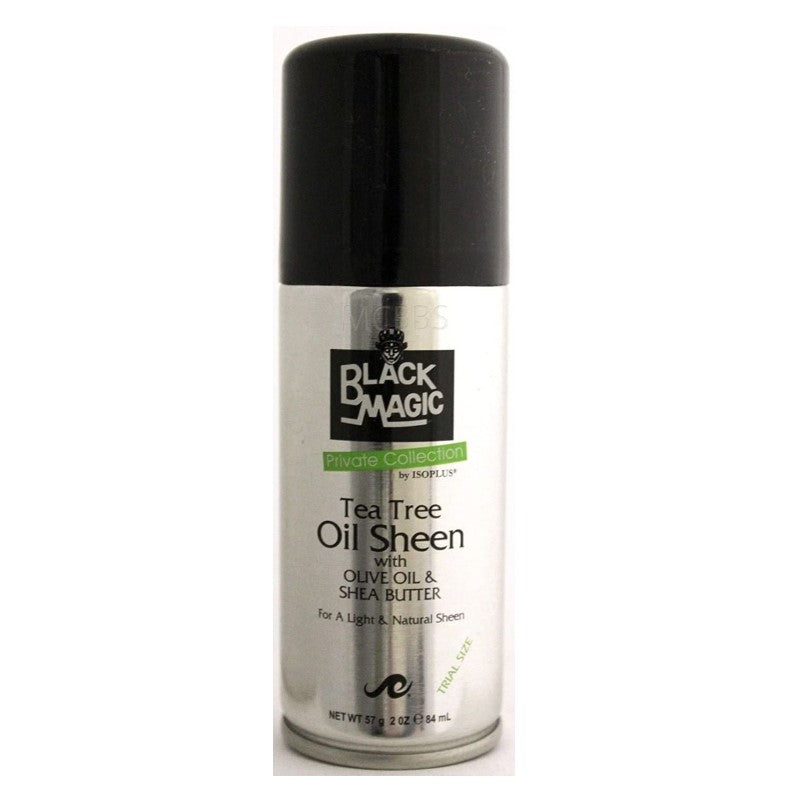 Black Magic Tea Tree Oil Sheen med olivenolje og sheasmørspray 2 oz