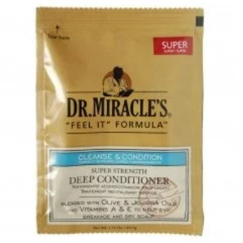 Dr. Miracle's Feel It Formula Cleanse og Condition Deep Conditioner Super 1.75oz