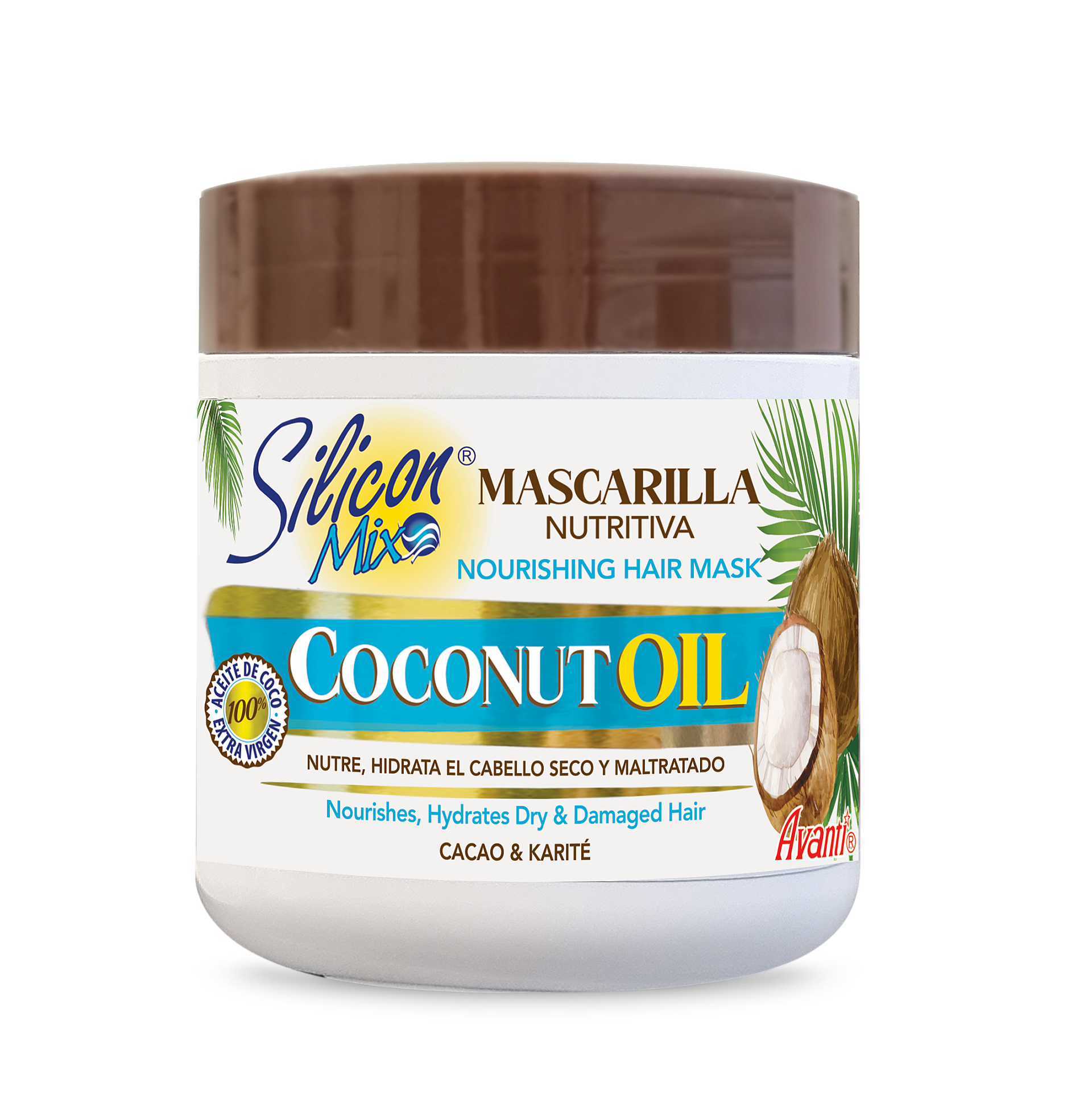 Silisiumblanding kokosnøttolje nærende hårmaske 36oz
