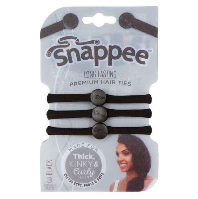 Snappee Black Gentle Langvarig Tangle Free Premium hårbånd
