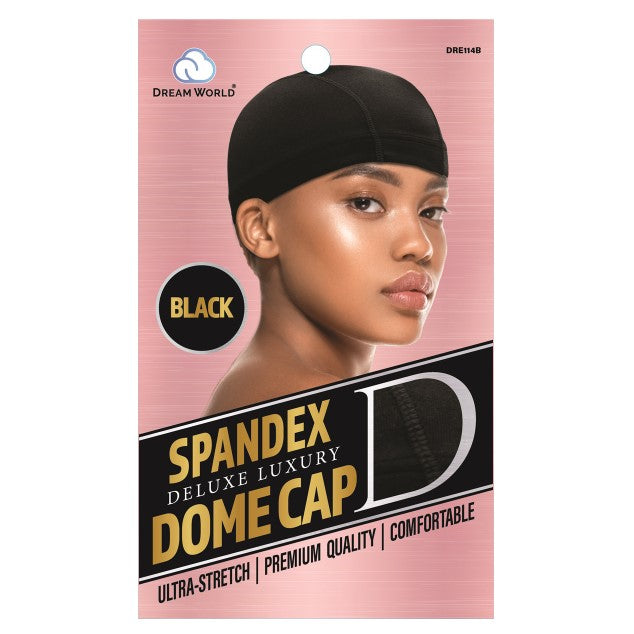 Dream World W-Dome Cap Spandex Black #Dre114b