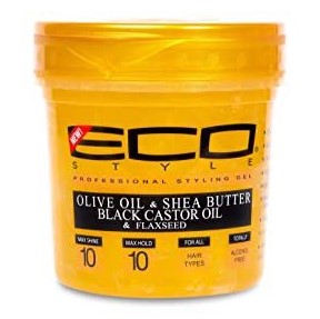 Eco Styler Styling Gel Gull Olivenolje & Shea Butter & Black Castor Oil & Linfrø 8 oz