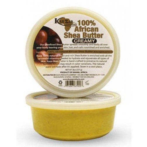 Kuza 100% afrikansk sheasmør kremaktig gul 8 oz