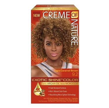 Creme Of Nature Exotic Shine Color With Argan Oil 9.2 Lys Carmel Brown 