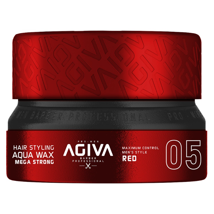 Agiva Styling Hair Wax Aqua Mega Strong 155ml - Rød #5