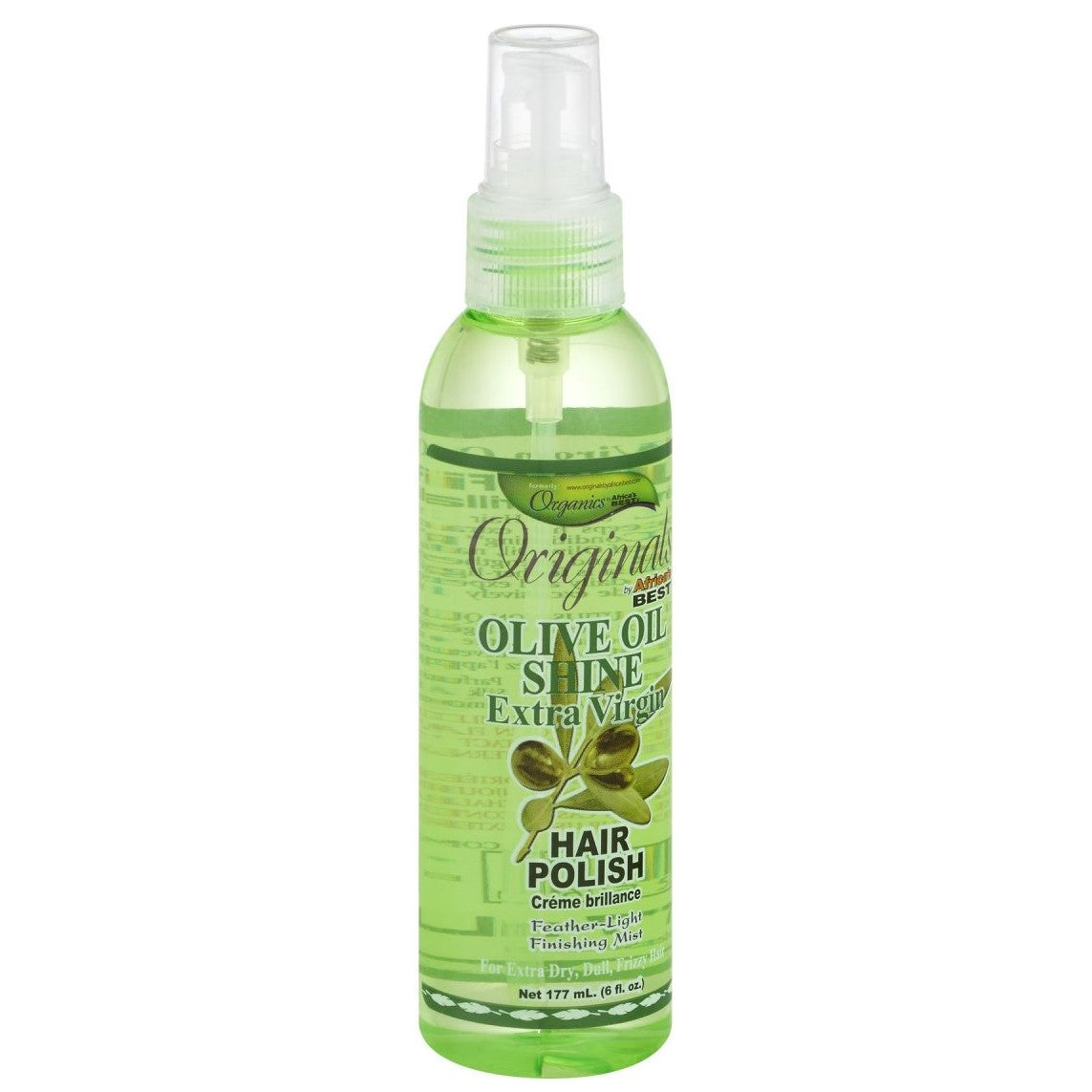Afrikas beste olivenolje glans Extra Virgin Hair Polish Spray 177 ml 