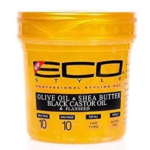 Eco Styler Styling Gel Gull Olivenolje & Shea Butter & Black Castor Oil & Linfrø 16 oz 