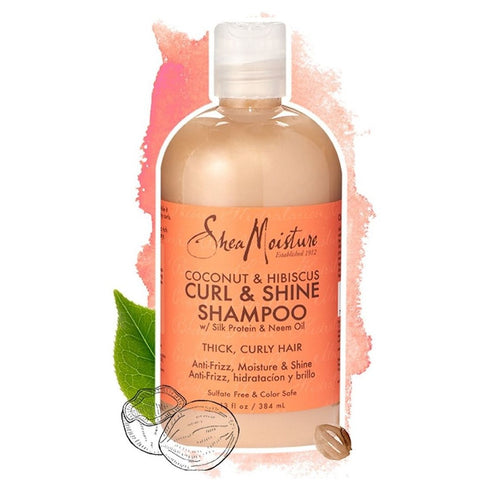 Shea Moisture Coconut &amp; Hibiscus Curl &amp; Shine Shampoo 384 ml