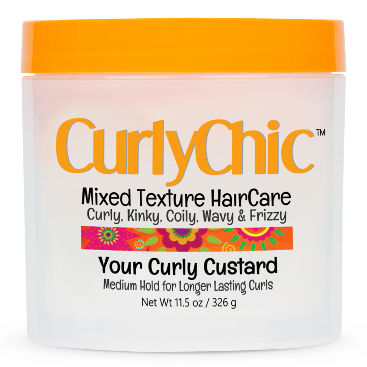 Curly Chic Your Curly Custard Medium Hold For Lengre Varige Krøller 326gr 