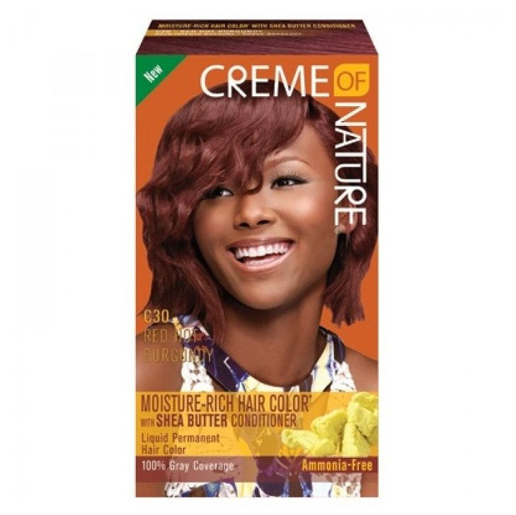 Creme of Nature Moisture Rich Hair Color Kit C30 Red Hot Burgundy