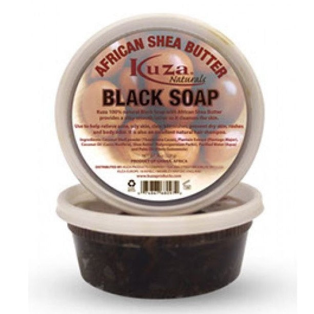 Kuza afrikansk shea smør svart såpe 227gr