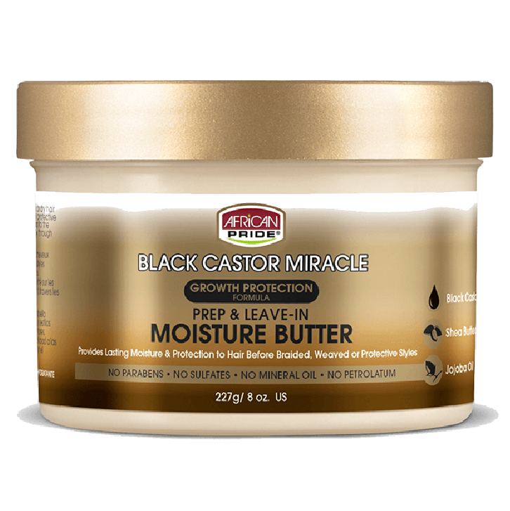 African Pride Black Castor Miracle Prep & Leave-In Moisture Butter 227gr 