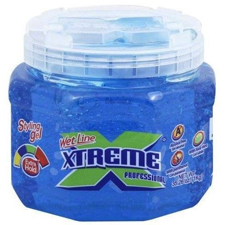 Wet Line Xtreme Professional Styling Gel Extra Hold Blue Jar 35 Oz / 1 kg