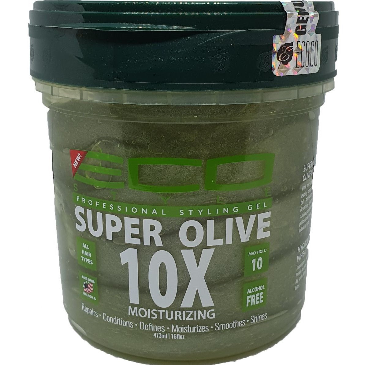 Eco Styler Styling Gel Super Olive 10X Fuktighetsgivende 473ml /16oz 
