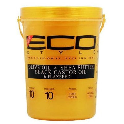 Eco Styler Styling Gel Gull Olivenolje & Shea Butter & Black Castor Oil & Linfrø 80 oz / 5 lbs