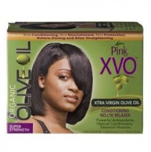 Pink XVO Extra Virgin Olive Oil Super Conditioning No Lue Relaxer 
