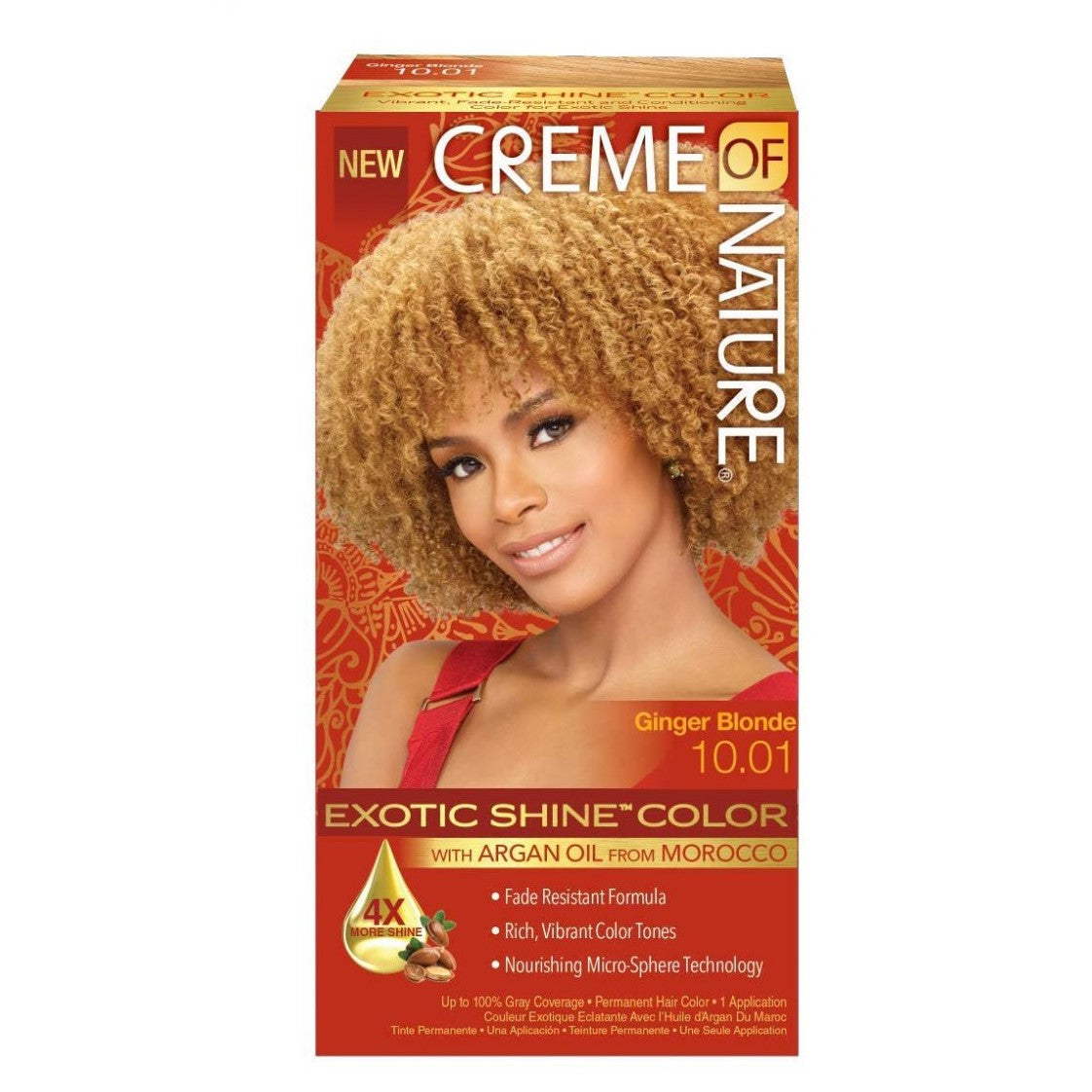 Creme Of Nature Exotic Shine Color With Argan Oil 10.01 Ingefærblond 