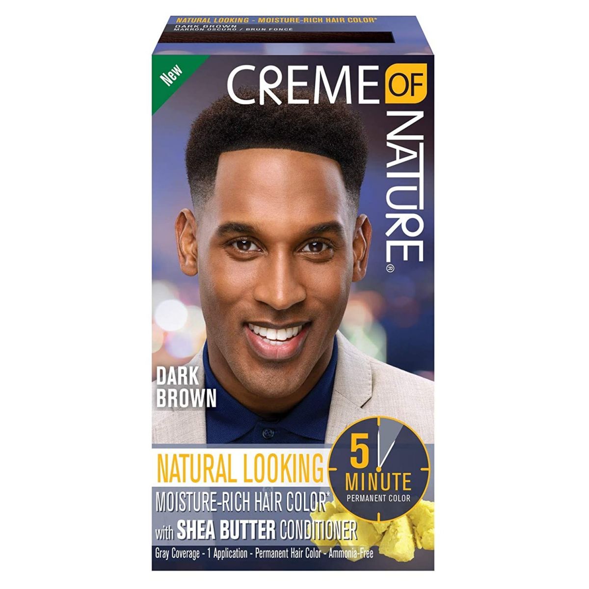 Creme of Nature 5-minutters hårfarge for menn - mørkebrun