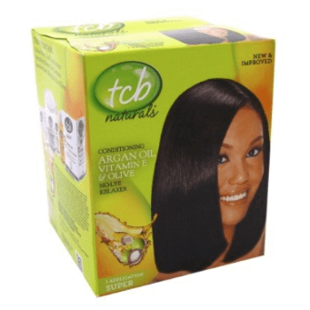 TCB Naturals Olive Oil No Lue Relaxer Kit Super
