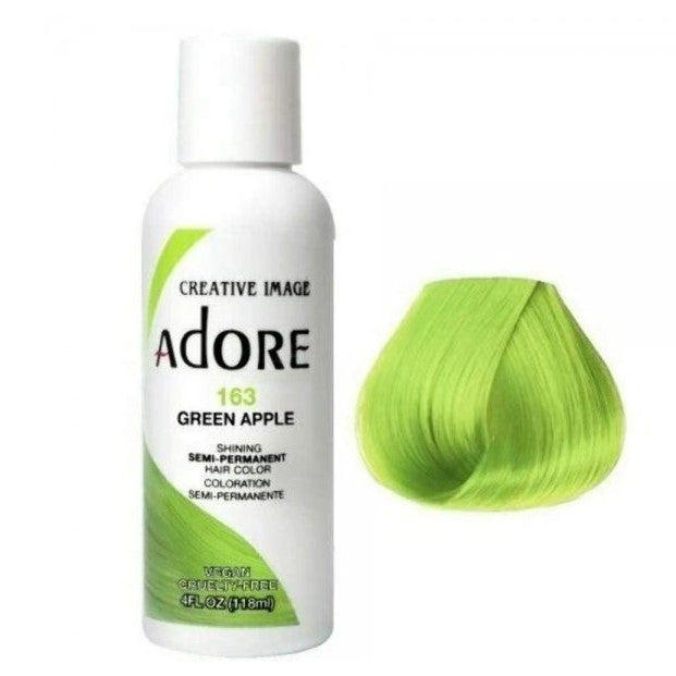 Adore Semi Permanent Hårfarge 163 Green Apple 118ml 